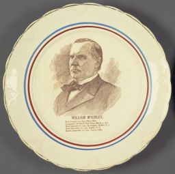 McKinley Ceramic Portrait Plate, ca. 1901