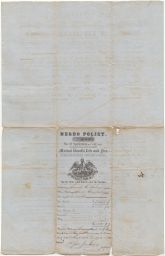 Negro Insurance Policy, Mutual Benefit Life and Fire Insurance Co. (Louisiana), side 1.