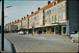 Street of a mixed use retail and housing area (Emmeloord, NL)