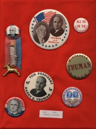 Truman-Barkley Campaign and Inaugural Buttons and Ribbon, ca. 1948-1949