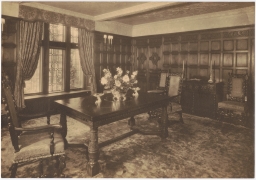 Interior photo: Dining room for residence of Ralph B. Maltby