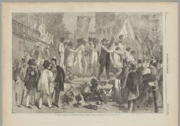 Harpers Weekly Engraving, "A Slave Auction at the South"