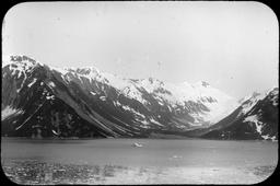 Russell valley with glaciers at head, from west side Disenchantment Bay