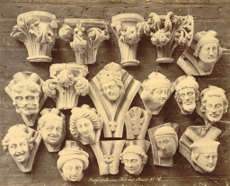 Royal Architectural Museum. Plaster Casts (Capitals and Grotesques) from Salisbury Cathedral 