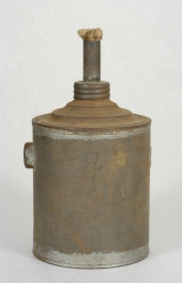Cylindrical Tin Torch Light, ca. 1884