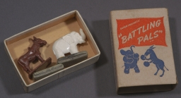 Donkey & Elephant Super Magnetic Battling Pals Figurines with Box, ca. 1928
