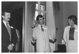C.F. Brydon, Robin MacCormack, and Elaine Noble at the Parkman House Reception
