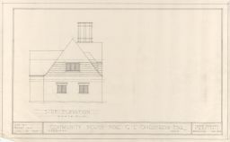 Community House for G. L. Ohrstrom Esq. Side Elevation