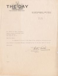 William Edlin to Albert E. Kahn about Support for Postwar Programs in Poland, July 1946 (correspondence)