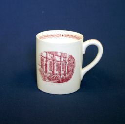 Wedgwood china (University of Pennsylvania Bicentennial, 1940), demitasse cup, "Furness Library"