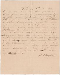 Missouri Slave Bill of Sale for Louisa and Her Daughter