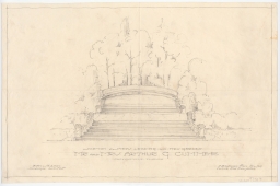 Sketch of Steps Leading into New Garden for Mr. and Mrs. Arthur G. Cummer