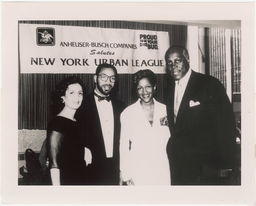 Vernon Jordan with Cynthia Moore, Susan Dryfoos Selznick, and Dennis Walcott