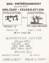 Manhattan Center, Dec. 30, 1982
