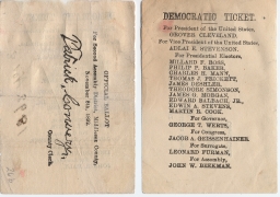 Democratic Ticket: Cleveland & Stevenson