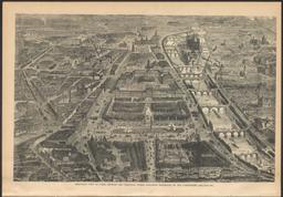 Bird's-Eye View of Paris Showing ​the ​Principal ​Public Buildings Destroyed by the Communists