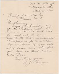 Letter from P. J. Flanigan.