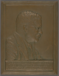Theodore Roosevelt Aggressive Fighting For the Right... Bronze Portrait Plaque, 1920