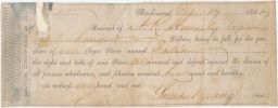 Slave Auctioneer's Pre-Printed Bill of Sale for a Slave Girl