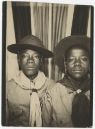 Two boys in scout uniforms