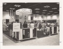 An information booth on home economics certification at the 79th annual meeting exposition