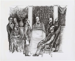 Artist's conception of the first Cornell Inauguration