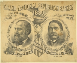 Grand National Republican Banner 1880 Textile