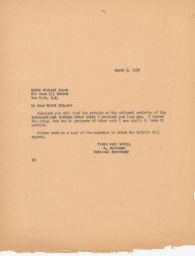 Rubin Saltzman to Rabbi Michael Halper about Cultural Activities, March 1938 (correspondence)