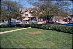 Downtown Mariemont and the Mariemont Inn from a nearby park (Mariemont, Ohio, USA)