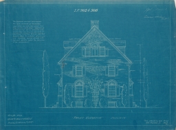 I-F 905 & 906 - House for Adam Reinhart - front elevation