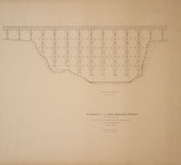 [Genesee River Viaduct] River at Portage, NY, Buffalo and New York City Railroad