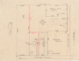 Sketch of house and garden for Mrs. Theodore A. McGraw