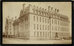 Hare Building (built 1878, demolished 1969, Thomas W. Richards, architect), exterior, looking north east