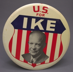 Eisenhower U.S. For Ike Large Standing Portrait Button, ca. 1956