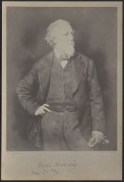 Photograph of Robert Browning by Rudolf Lehmann.