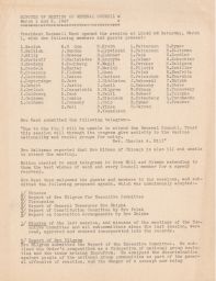 IWO General Council Meeting Minutes, March 1947