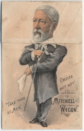 Blaine-Cleveland Novelty Advertising Card, ca. 1884