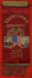 Cleveland-Thurman Tarrytown Democratic Club Campaign Ribbon, 1888