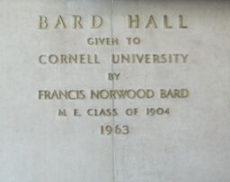 Francis Norwood Bard Dedication Wall