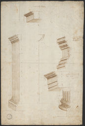 Circular temple near the Cloaca Maximia, so-called temple of Vesta, front of drawing