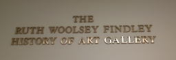 Ruth Woolsey Findley History of Art Gallery Sign