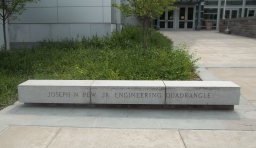 Joseph N. Pew Engineering Quadrangle Dedication Bench
