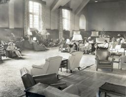 Bennett Hall (built 1925, Stewardson & Page, architects; now Fisher-Bennett Hall), interior, women's lounge