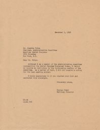 George Starr to Rabbi Dr. Joachim Prinz about Invitations to Meetings, December 1948 (correspondence)