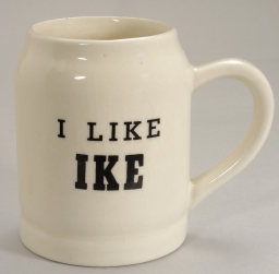 Eisenhower I Like Ike Ceramic Mug, ca. 1952