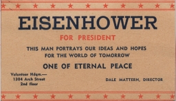 Eisenhower For President Handbill