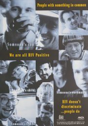 AIDS poster: “People with something in common”