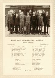 Sigma Tau Engineering Fraternity, 1923 members, group portrait