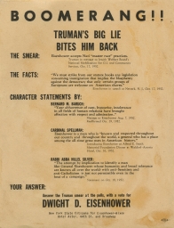 Boomerang!! Truman's Big Lie Bites Him Back