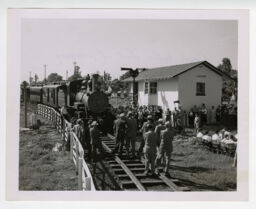 Crowd of attendees prior to the start of the Golden Spike Ceremony